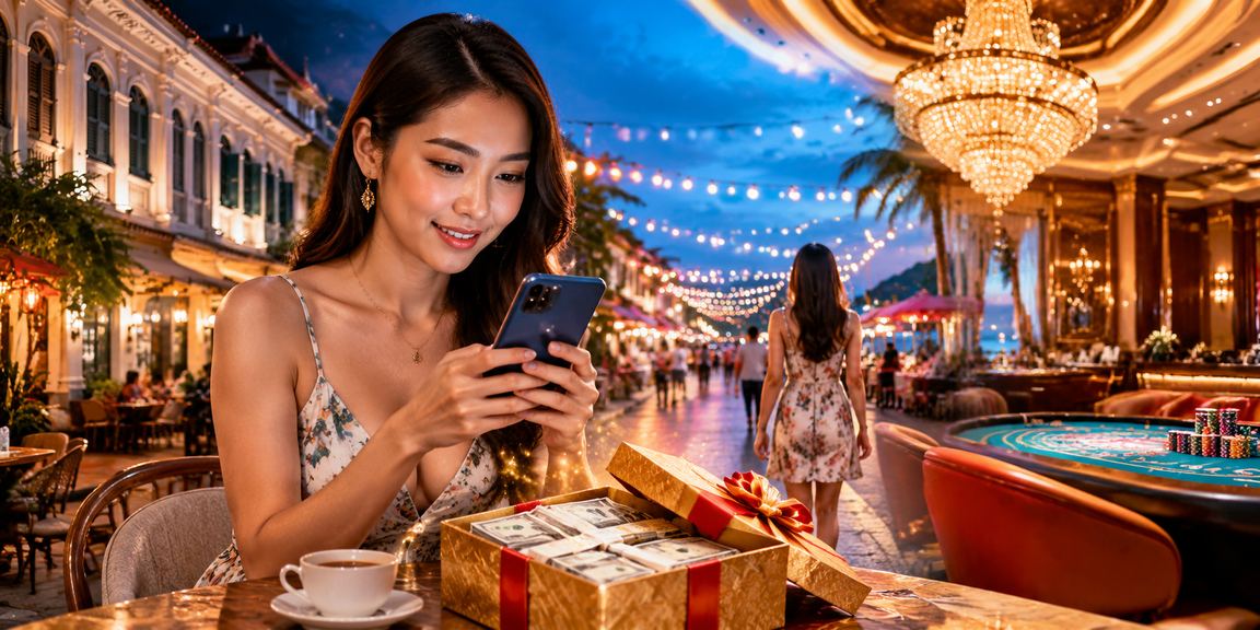 Pengguna di Ipoh memainkan kasino mudah alih baccarat pada telefon pintar mereka