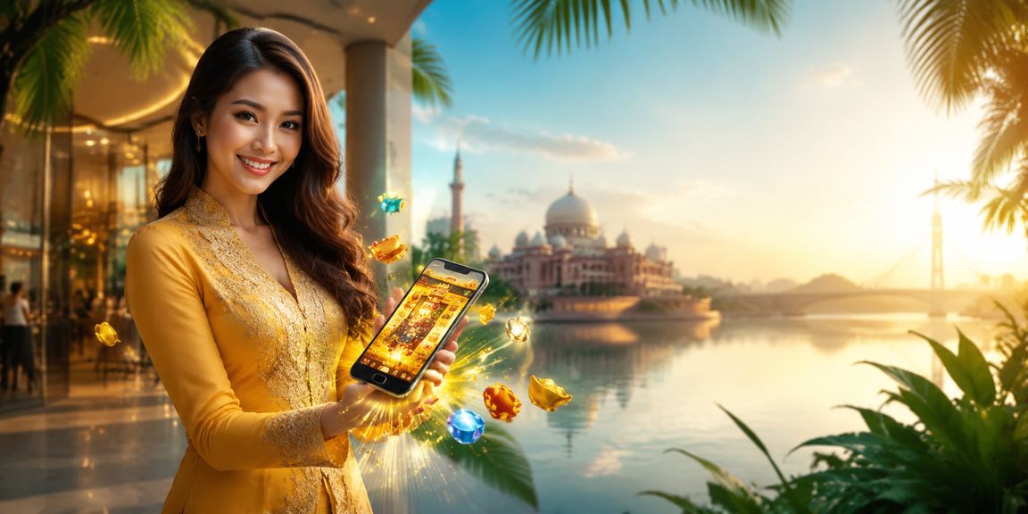 Ilustrasi bonus deposit dengan tema kebaya Malaysia menggambarkan promosi istimewa gacor